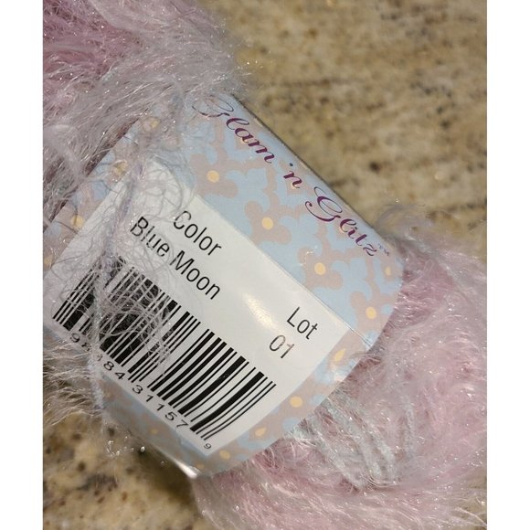 Sundance Glam 'n Glitz Yarn, Blue Moon Pink lot of 2 new & used - Picture 5 of 7